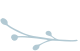 A simple illustration of a light blue twig with three round buds against a plain white background.